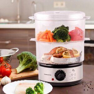 OVENTE 2 Tier Electric Food Steamer for Cooking Vegetables: Used ONCE